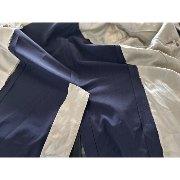 PAUL STUART Sport Blazer 100% Wool Navy Blue Jacket Gold Buttons Size 48/XLong - Picture 6 of 13